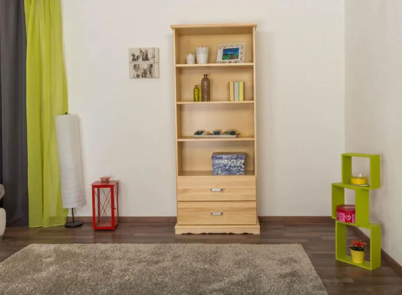 Standregal, 80 cm breit, Kiefer Holz-Massiv, Farbe: Natur Abbildung