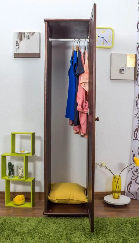 Schlafzimmer-Schrank Landhaus, Farbe: Nuss 190x47x60 cm Abbildung