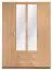 Drehtürenschrank / Kleiderschrank Sepatan 02, Farbe: Erle - Abmessungen: 220 x 160 x 55 cm (H x B x T)