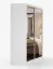 2 Meter breiter Schiebetürenschrank / Kleiderschrank mit Spiegel | Weiß | Gorski 29 | 218 x 203 x 61 cm | 2 Türen | 6 Fächer | Einfarbiges Design
