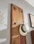 Garderobe aus Sheesham Massivholz, Farbe: Sheesham - Abmessungen: 140 x 40 x 7 cm (H x B x T)