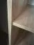 1,1 Meter breiter Schiebetürenschrank Mina in Weiß, viel Stauraum, Vorderseite aus Laminat Platten, Anti Staubbürsten, robust, Schwarze Lamellen Optik