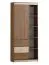 Schrank Pasuruan 03, Farbe: Nuss / Ahorn - Abmessungen: 195 x 85 x 37 cm (H x B x T)