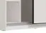 Kleiderschrank Bogati 03, Schwebetürenschrank, Farbe: Weiß / Weiß Hochglanz, zwei Spiegeltüren, zwei Kleiderstangen, Maße: 210 x 217 x 62,5 cm