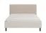 Doppelbett | bequeme gepolstertes Kopfteil | Farbe: Kaschmir / Beige | Liegefläche: 160 x 200 cm | Beine: Schwarz | ABS-Kanten