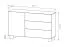 Kommode | 1 Tür | 3 Schubladen | Farbe: Eiche Vicenza | Push-to-open Funktion | 130 x 38 x 80 cm | 2 Fächer | ABS-Kanten | Holzbeine | für Wohnzimmer