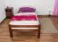 Einfaches Jugendbett / Kinderbett "Easy Premium Line" K1/1n, Buchenholz massiv, Dunkelbraun - Matratzenmaße 90 x 200 cm, elegant