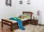 Kinderbett / Jugendbett "Easy Premium Line" K8, Buche Vollholz massiv dunkelbraun lackiert - Liegefläche: 90 x 200 cm