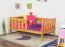 Kinderbett / Juniorbett Kiefer massiv Vollholz Erlefarben 96, inkl. Lattenrost - 90 x 160 cm (B x L)