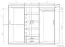 Schiebetürenschrank / Kleiderschrank Kikori 13, Farbe: Sonoma Eiche - Abmessungen: 210 x 230 x 62 cm (H x B x T)