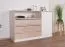 Kommode Cerdanyola 10, Farbe: Eiche / Weiß - Abmessungen: 91 x 148 x 40 cm (H x B x T)
