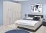 Schlafzimmer - Kleiderschrank, Farbe: Eiche Weiß - 222 x 100 x 52 cm (H x B x T)