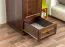 Kleiderschrank | 1 Drehtür | 1 Schublade | mit Kleiderstange | 47 cm breit | Massivholz | Farbe: Nuss Abbildung