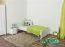 Bettrahmen für Kinder / Kinderbett 100 x 200 cm | Massivholz: Kiefer | Weiß Lackiert Abbildung
