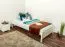 Bettrahmen für Kinder / Kinderbett 100 x 200 cm | Massivholz: Kiefer | Weiß Lackiert Abbildung