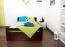 Massivholzbett Buche 120 x 200 cm Dunkelbraun Abbildung