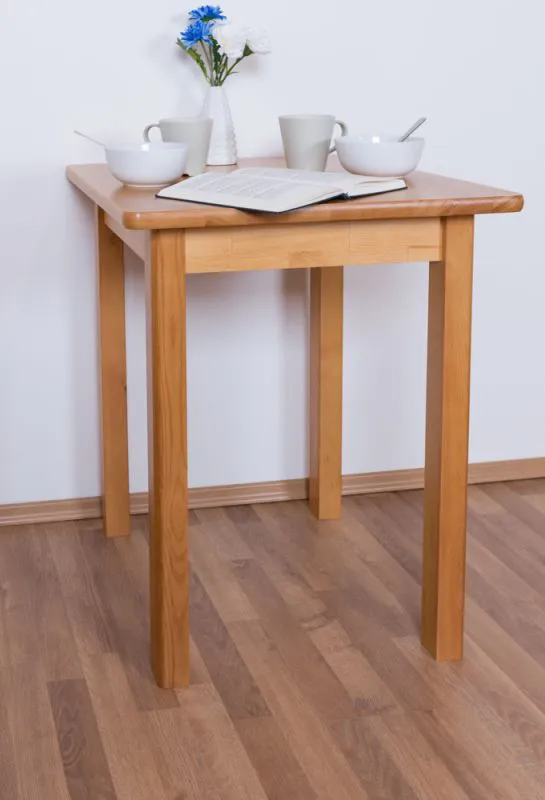 Tisch Kiefer massiv Vollholz Erlefarben Junco 233A (eckig) - 60 x 60 cm (B x T)