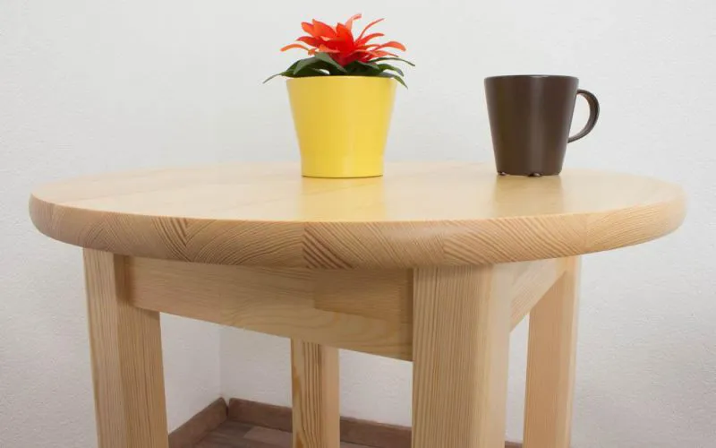 Esstisch Esszimmertisch 60x60 cm Kiefer massiv, Farbe: Natur Abbildung