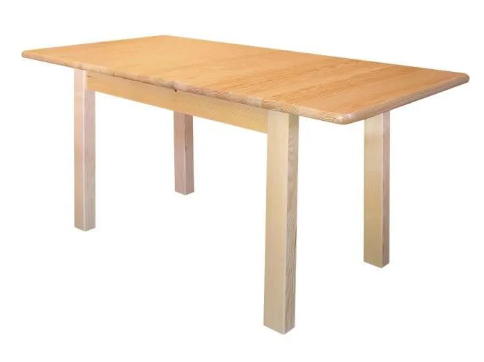 Esstisch Esszimmertisch 80x140 cm Kiefer massiv, Ausziehbar auf 170, Farbe: Natur Abbildung