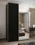 Kleiderschrank / Schiebetürenschrank | 245,5 x 150 x 64 cm | Spiegel | 6 Fächer | 2 Kleiderstangen | 2 Schiebetüren | Soft-Close | Farbe: Schwarz