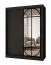 Kleiderschrank / Schiebetürenschrank | Farbe: Schwarz Matt | 2 Kleiderstangen | 5 Fächer | hochwertig Verarbeitet | 150 x 62 x 200 cm | für Schlafzimmer