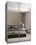 Kleiderschrank / Schiebetürenschrank | 245,5 x 150 x 64 cm | 2 Schiebetüren | 2 Kleiderstangen | 6 Fächer | Farbe: Kaschmir | Soft-Close | ABS-Kanten