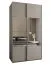 Kleiderschrank / Schiebetürenschrank | Farbe: Kaschmir | Spiegel | Soft-Close | 2 Kleiderstangen | 245,5 x 140 x 64 cm | 2 Schiebetüren | 6 Fächer