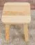 Hocker Kiefer massiv Vollholz natur 005 - Abmessung 45 x 35 x 35 cm (H x B x T)