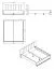 Modernes Schlafzimmer Komplett - Set B Crina, 6-teilig, ein Kleiderschrank, ein Doppelbett, zwei Nachtkommoden, eine Kommode und ein Spiegel, ABS-Kantenschutz