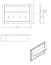 Garderobe - Set D Banat, 5-teilig, ABS-Kantenschutz, ein Garderobenschrank mit Spiegel, eine Kommode, ein Spiegel, ein Schuhschrank, eine Garderobe mit vier Haken