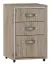Rollcontainer Cianjur 18, Farbe: Eiche / Weiß - Abmessungen: 70 x 45 x 45 cm (H x B x T)