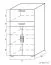 Schrank Ciomas 08, Farbe: Sonoma Eiche / Grau - Abmessungen: 145 x 74 x 40 cm (H x B x T)