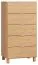 Kommode Averias 05, Farbe: Eiche - Abmessungen: 122 x 63 x 47 cm (H x B x T)