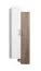 Hängeschrank Bulolo 10, Farbe: Weiß / Nuss - Abmessungen: 110 x 50 x 30 cm (H x B x T)