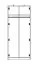 Jugendzimmer - Drehtürenschrank / Kleiderschrank Sallingsund 01, Farbe: Eiche / Weiß / Anthrazit - Abmessungen: 191 x 80 x 51 cm (H x B x T), mit 2 Türen und 1 Fach