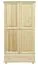 Garderobenschrank Kiefer Massivholz natur -195,5 x 102 x 60 cm (H x B x T) Abbildung