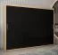 Schiebetürenschrank / Kleiderschrank Bisaurin 6A, Farbe: Eiche Sonoma / Schwarz - Abmessungen: 200 x 250 x 62 cm ( H x B x T)