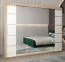 Großer 250 cm breiter Kleiderschrank mit 3 Türen | 10 Fächer | Farbe: Sonoma Eiche / Weiß Abbildung