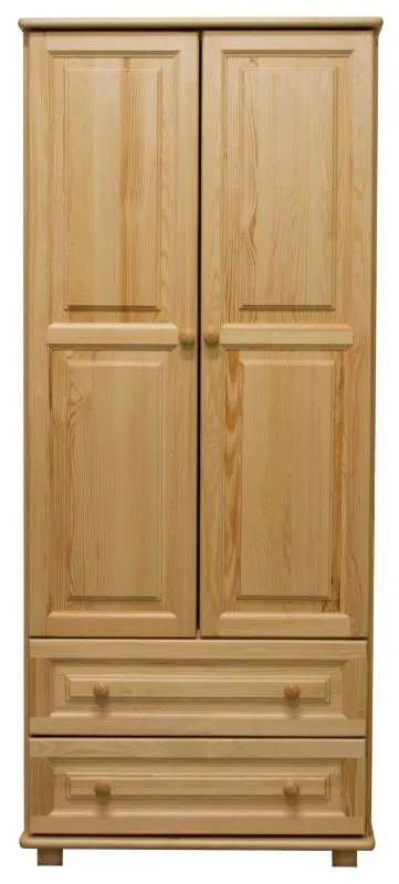 Vollholz Kleiderschrank, Farbe: Natur 190x90x60 cm Abbildung