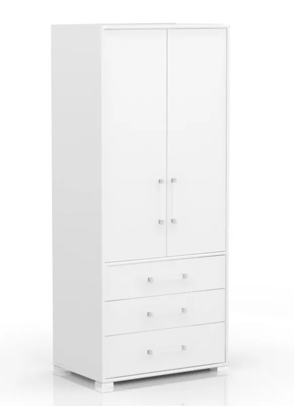 Schrank Jugendzimmer Weiß 198x84x56 cm Abbildung