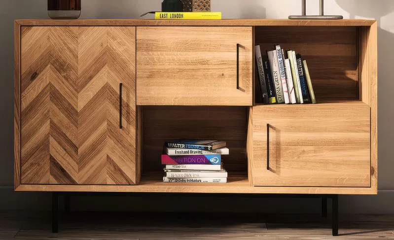 Kommode Kumeu 39 Kernbuche massiv geölt - Abmessungen: 80 x 144 x 45 cm (H x B x T)