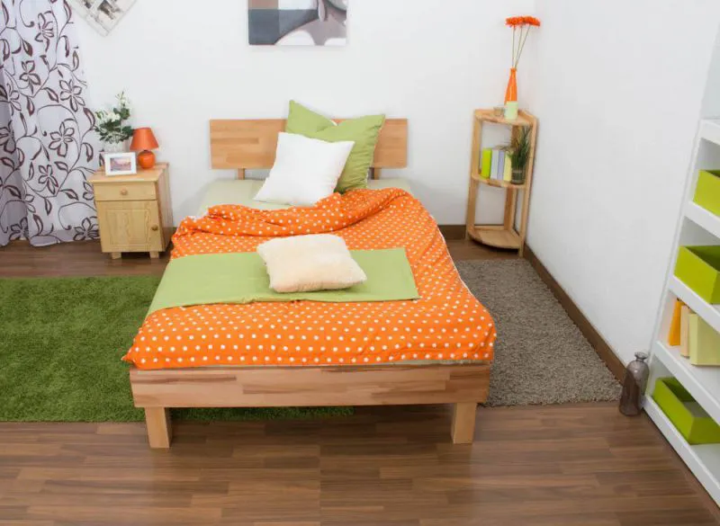 Bett 120 x 200 cm Kernbuche geölt Abbildung