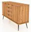 Kommode Rolleston 15 Kernbuche massiv geölt - Abmessungen: 87 x 144 x 46 cm (H x B x T)