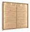 Einfacher Schiebetürenschrank Kule 09, Farbe: Eiche Artisan, zwei Kleiderstangen, 10 Fächer, Maße: 210 x 217 x 62,5 cm, gute Verarbeitung