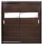 190 cm breiter Schiebetürenschrank mit 2 Türen | 6 Fächer | Kleiderstange | Farbe: Wenge-Optik Abbildung
