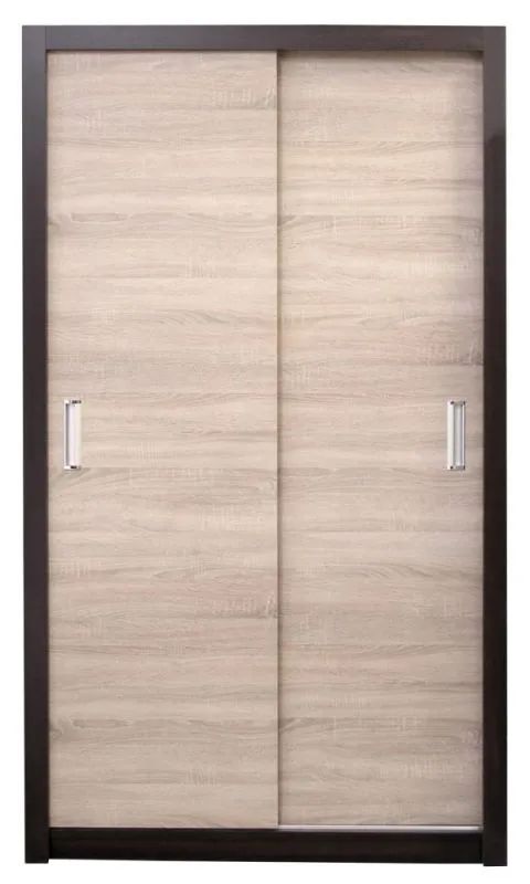 100 cm breiter Kleiderschrank mit 6 Fächern und 2 Türen | Farbe: Sonoma Eiche Abbildung