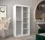 Schiebetürenschrank / Kleiderschrank Calvitero 01 mit Spiegel, Farbe: Weiß matt / Eiche Sonoma - Abmessungen: 200 x 100 x 62 cm ( H x B x T)