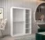 Schiebetürenschrank / Kleiderschrank Bisaurin 3A, Farbe: Weiß matt - Abmessungen: 200 x 150 x 62 cm ( H x B x T)
