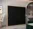 Schiebetürenschrank / Kleiderschrank Bisaurin 5A, Farbe: Eiche Sonoma / Schwarz - Abmessungen: 200 x 200 x 62 cm ( H x B x T)