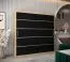 Schiebetürenschrank / Kleiderschrank Jan 05A, Farbe: Eiche Sonoma / Schwarz - Abmessungen: 200 x 200 x 62 cm ( H x B x T)